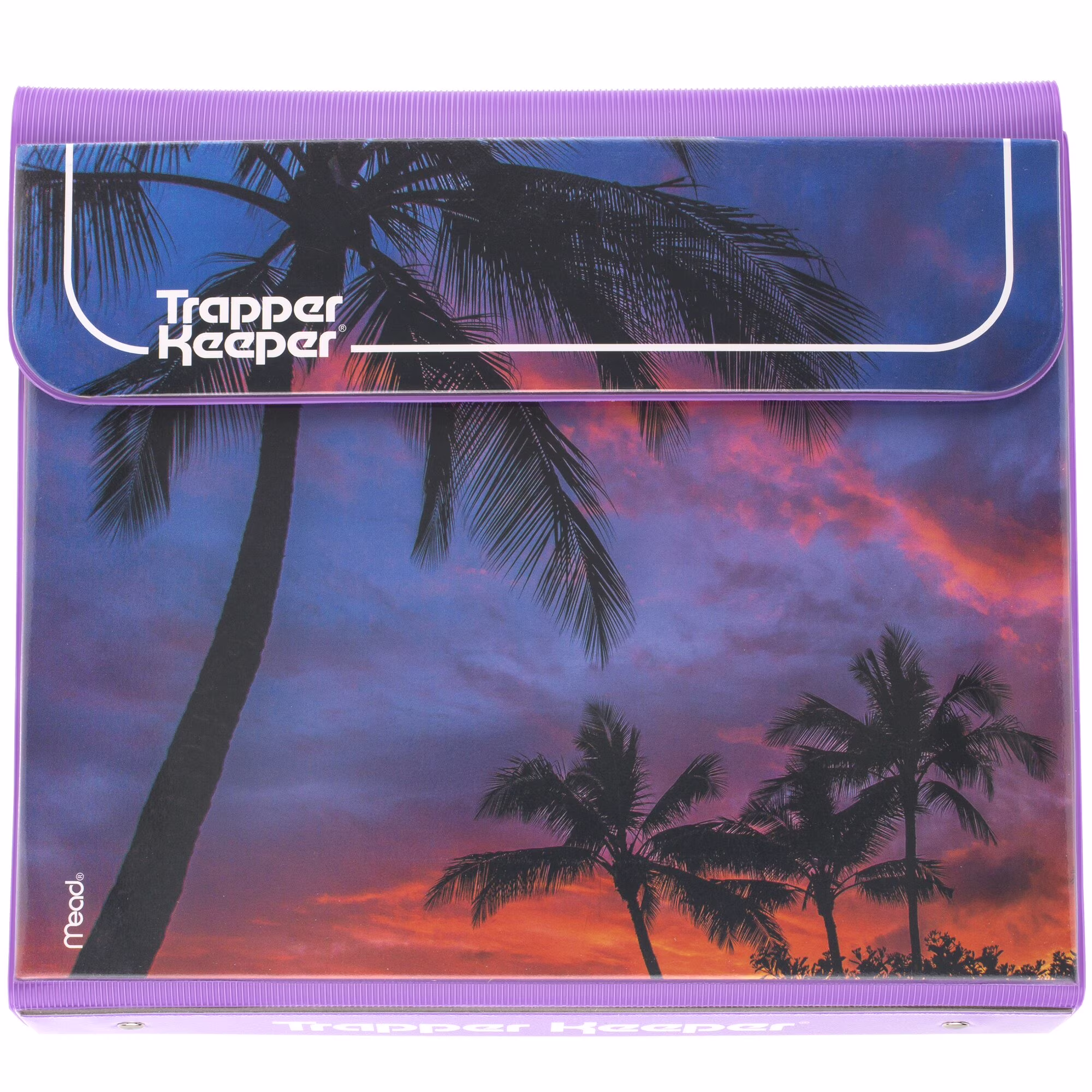Mead Trapper Keeper 1" 3-Ring Binder, Retro Palm Trees Design