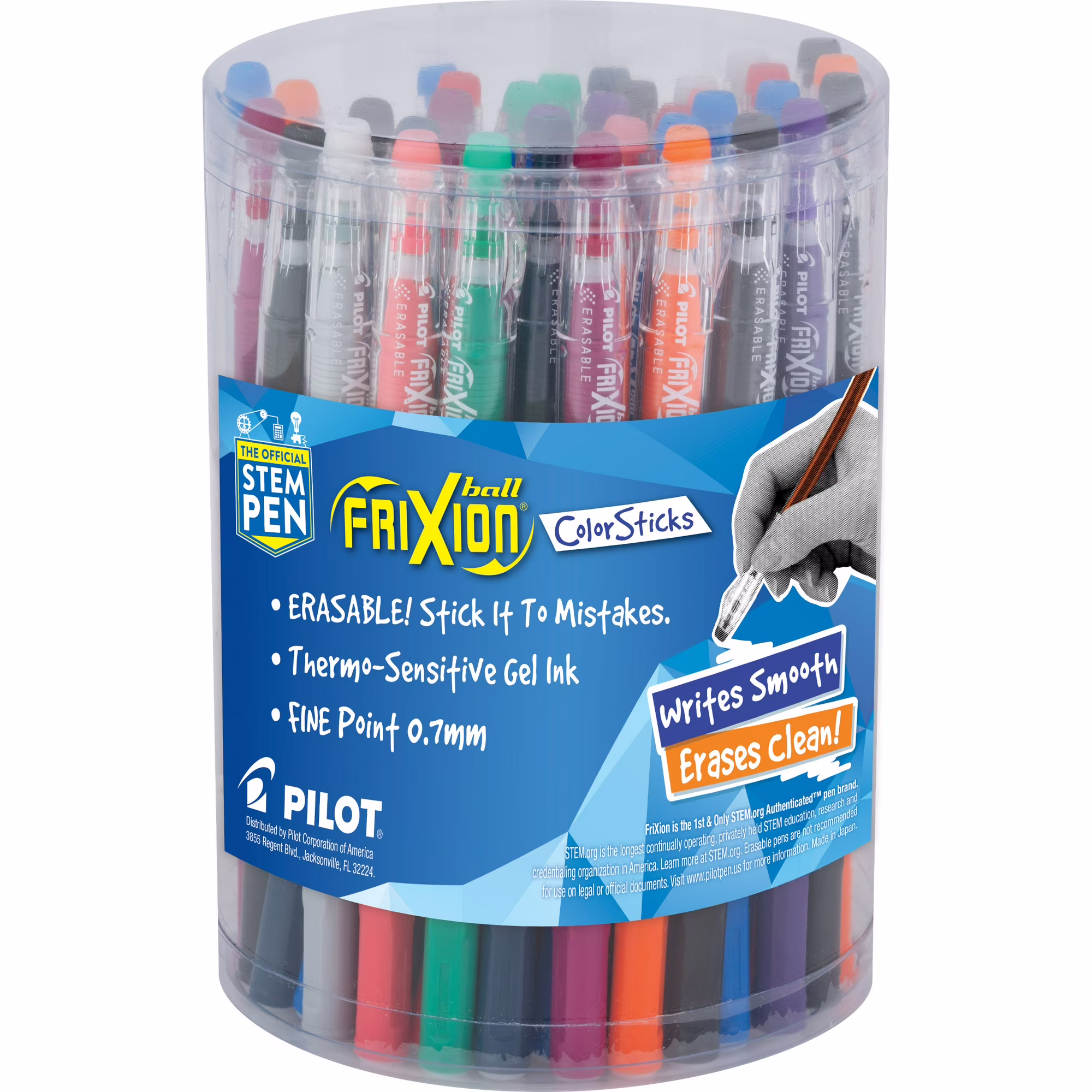 Pilot FriXion Colorsticks Erasable Gel Pens,  Fine Point, 36 Assorted Colors