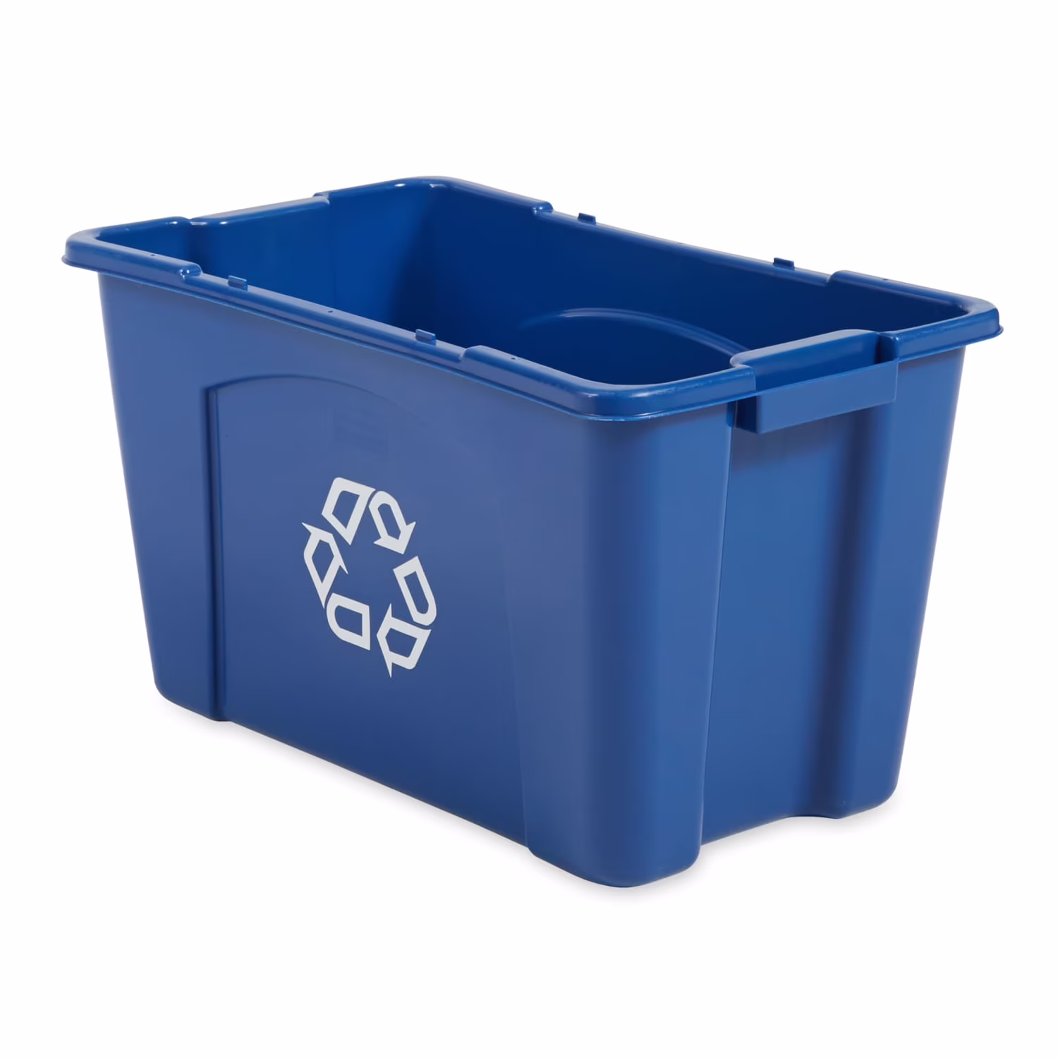 Rubbermaid Commercial Products 18-Gallon Stackable Recycling Box, Blue (FG571873BLUE)