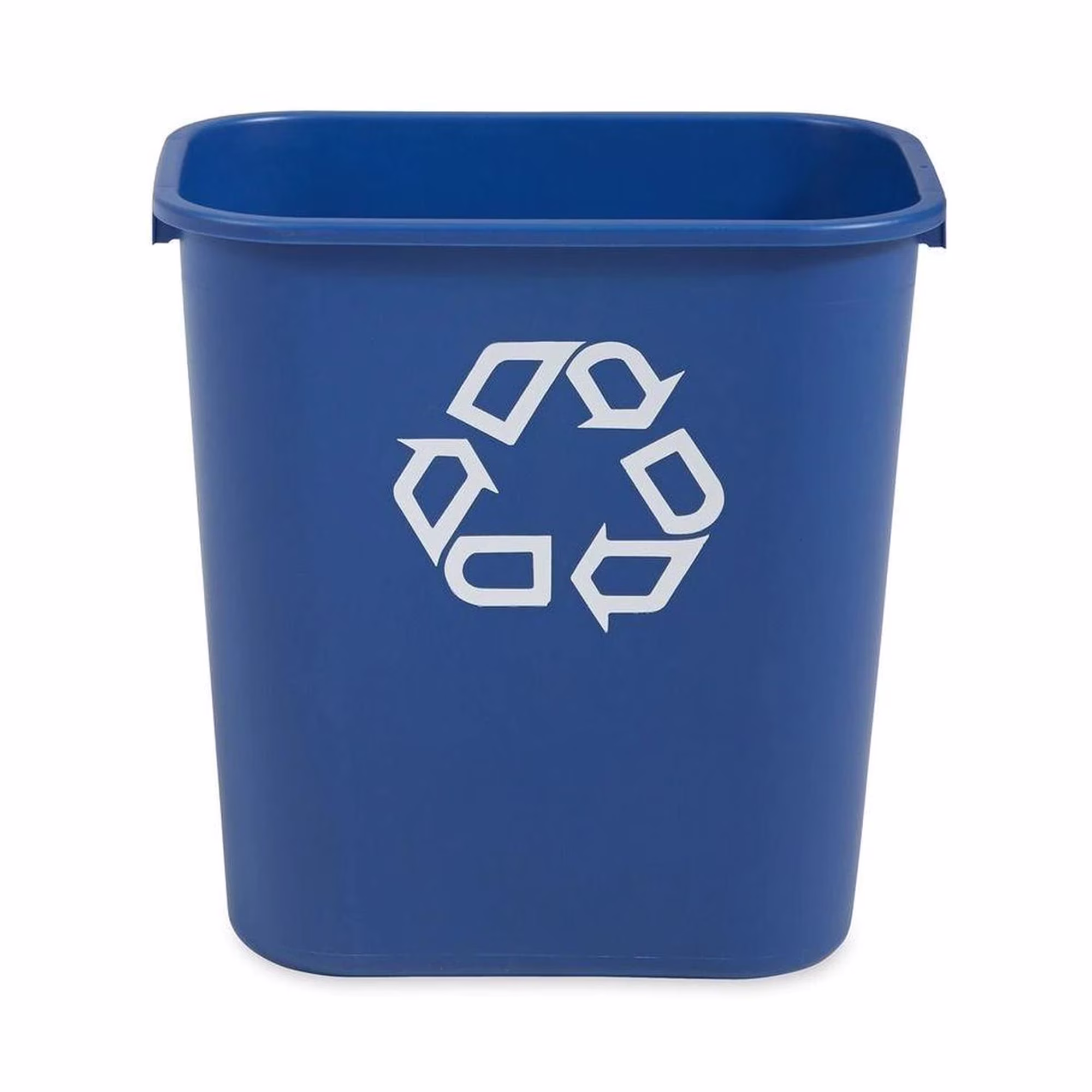 Rubbermaid Commercial Deskside Recycling Container, 7 Gallon (28.1 Quart), Letter Size, Blue