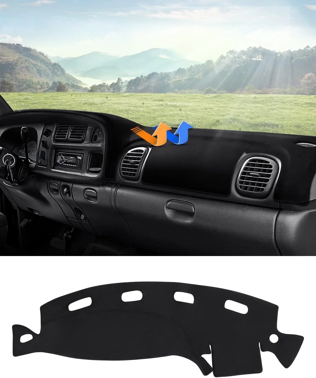 Canvcle Custom Fit Dash Cover for Dodge Ram (1998–2001)