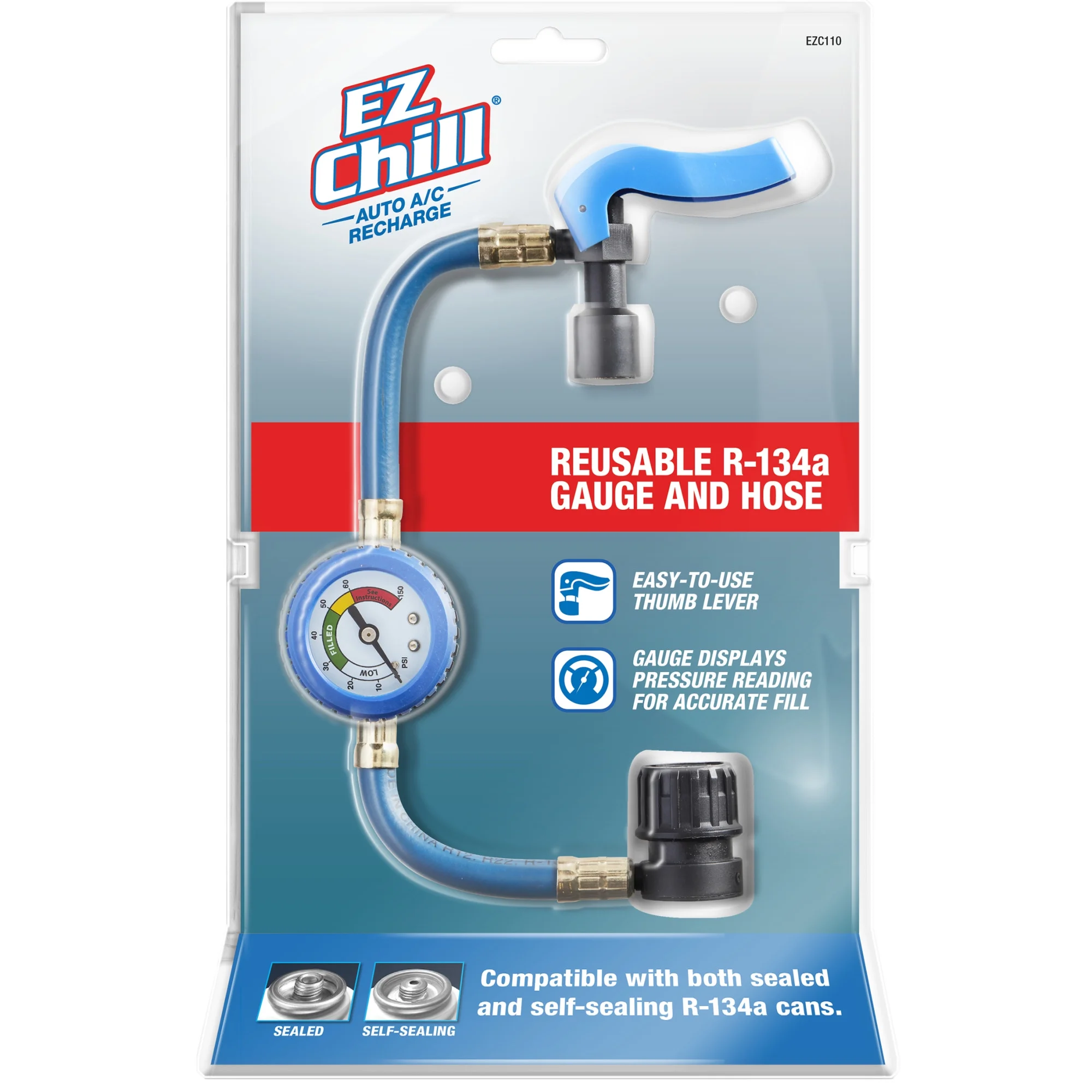 A/C Pro EZ Chill R-134a Recharge Kit (Model ACP-100 / EZC-series)